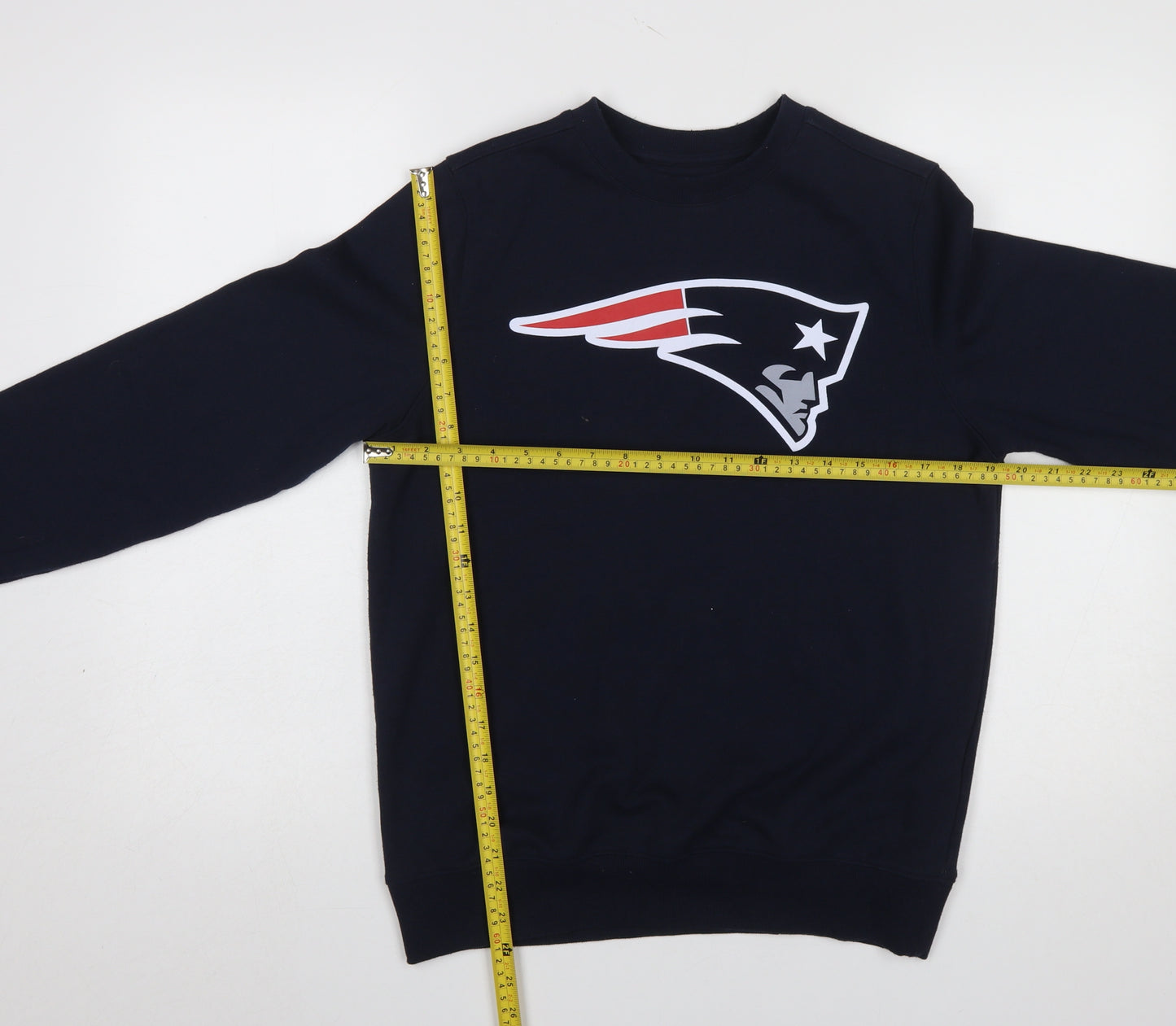 NFL Men's Blue Crew Neck Graphic Sports Sweatshirt Size S
