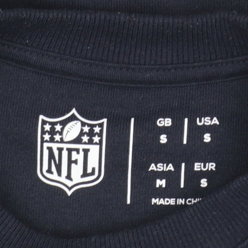 NFL Men's Blue Crew Neck Graphic Sports Sweatshirt Size S