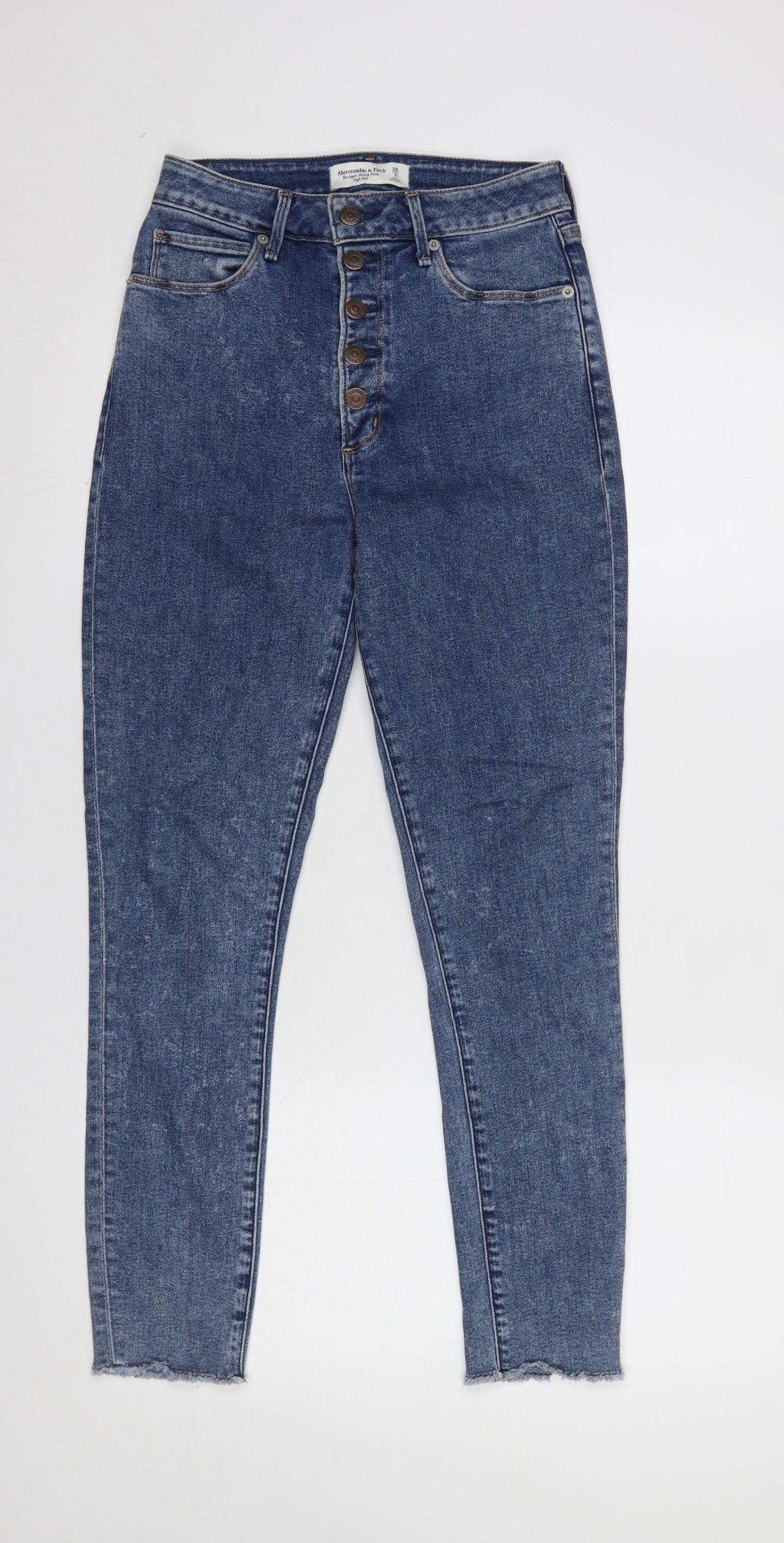 Abercrombie & Fitch Womens Blue 8 High Rise Super Skinny Ankle Jeans