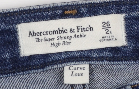 Abercrombie & Fitch Womens Blue 8 High Rise Super Skinny Ankle Jeans