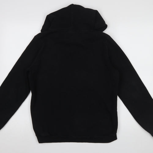 Hype Boys Black 14 Years Pullover Hoodie Graphic Print Cotton Blend