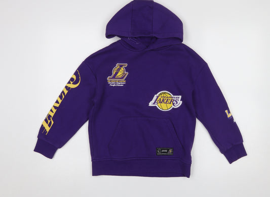 Primark Boys Purple Los Angeles Lakers Hoodie 8-9 Years NBA Pullover Sweatshirt