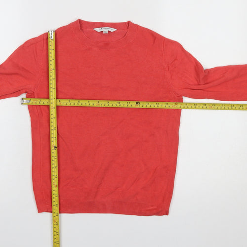 L.K.Bennett Women's Pink Silk Cotton Crew Neck Jumper XS