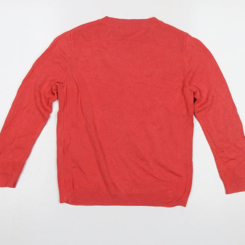 L.K.Bennett Women's Pink Silk Cotton Crew Neck Jumper XS