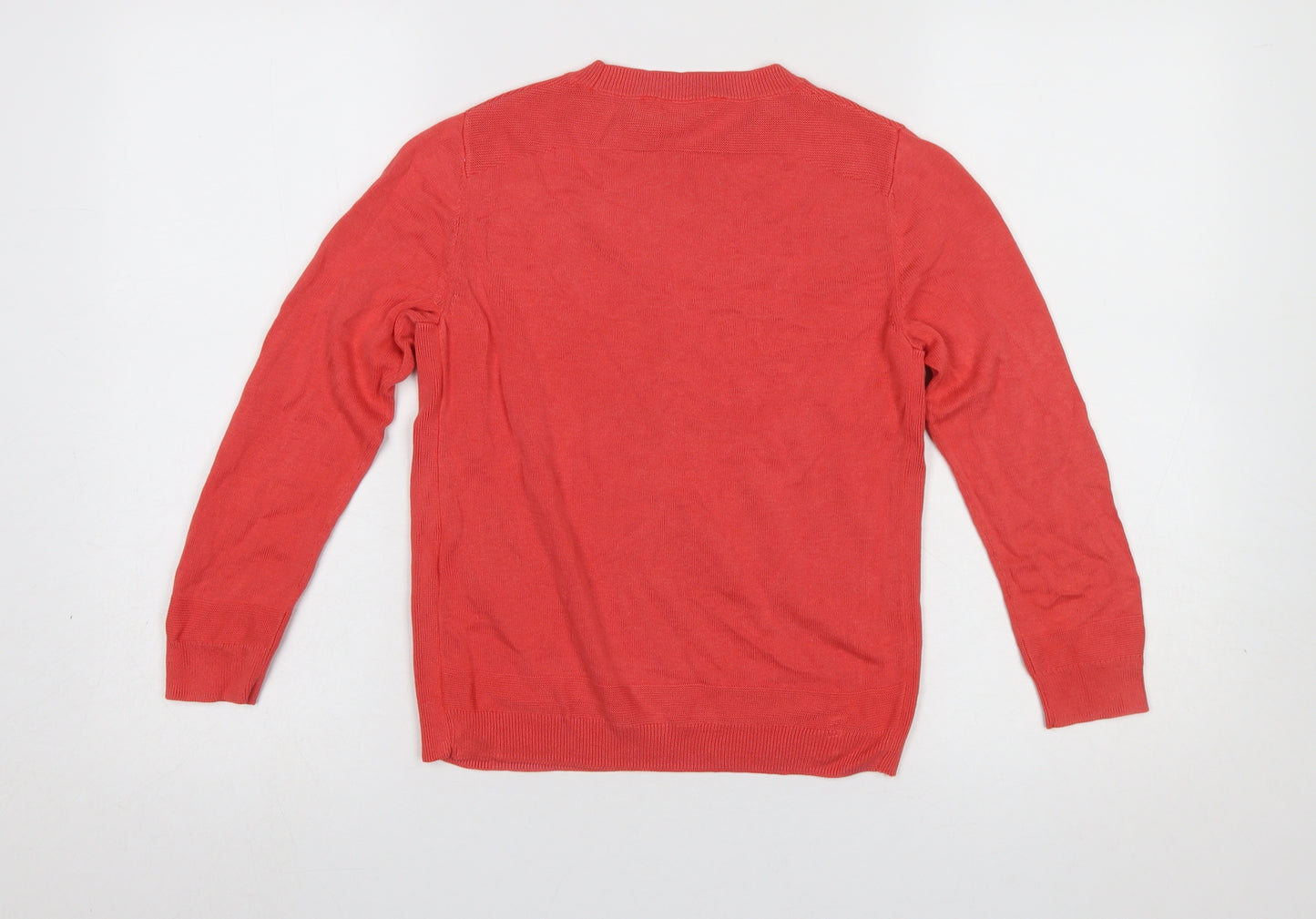 L.K.Bennett Women's Pink Silk Cotton Crew Neck Jumper XS