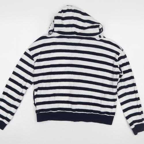 Tommy Hilfiger Girls Blue White Striped Full Zip Hoodie 16 Years