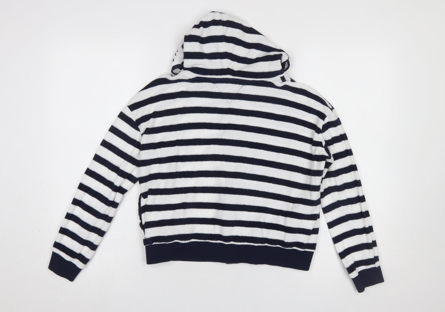 Tommy Hilfiger Girls Blue White Striped Full Zip Hoodie 16 Years