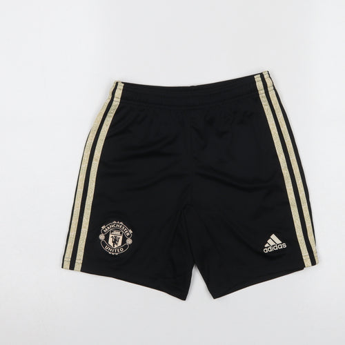 Adidas Boys Black Football Shorts 9-10 Years Manchester United Athletic
