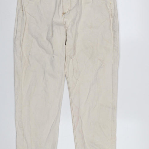 Reclaimed Vintage Women's Beige High Rise Mom Jeans Size 12