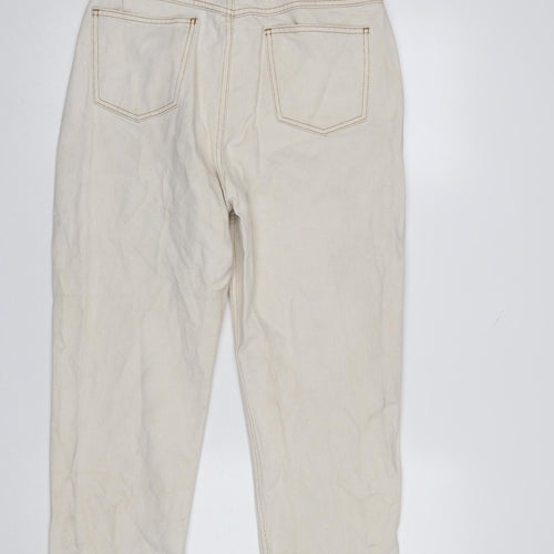 Reclaimed Vintage Women's Beige High Rise Mom Jeans Size 12