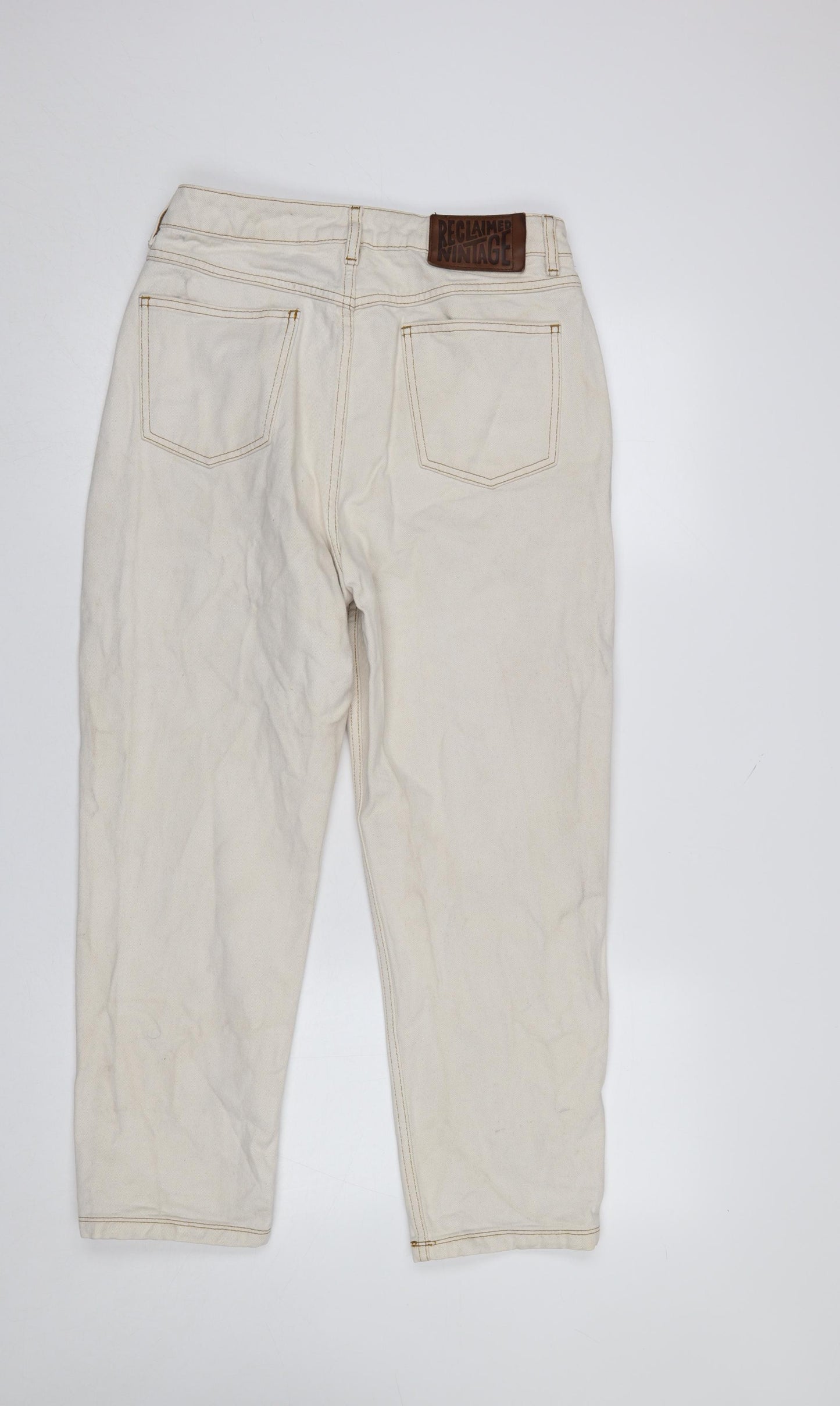 Reclaimed Vintage Women's Beige High Rise Mom Jeans Size 12