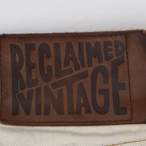 Reclaimed Vintage Women's Beige High Rise Mom Jeans Size 12
