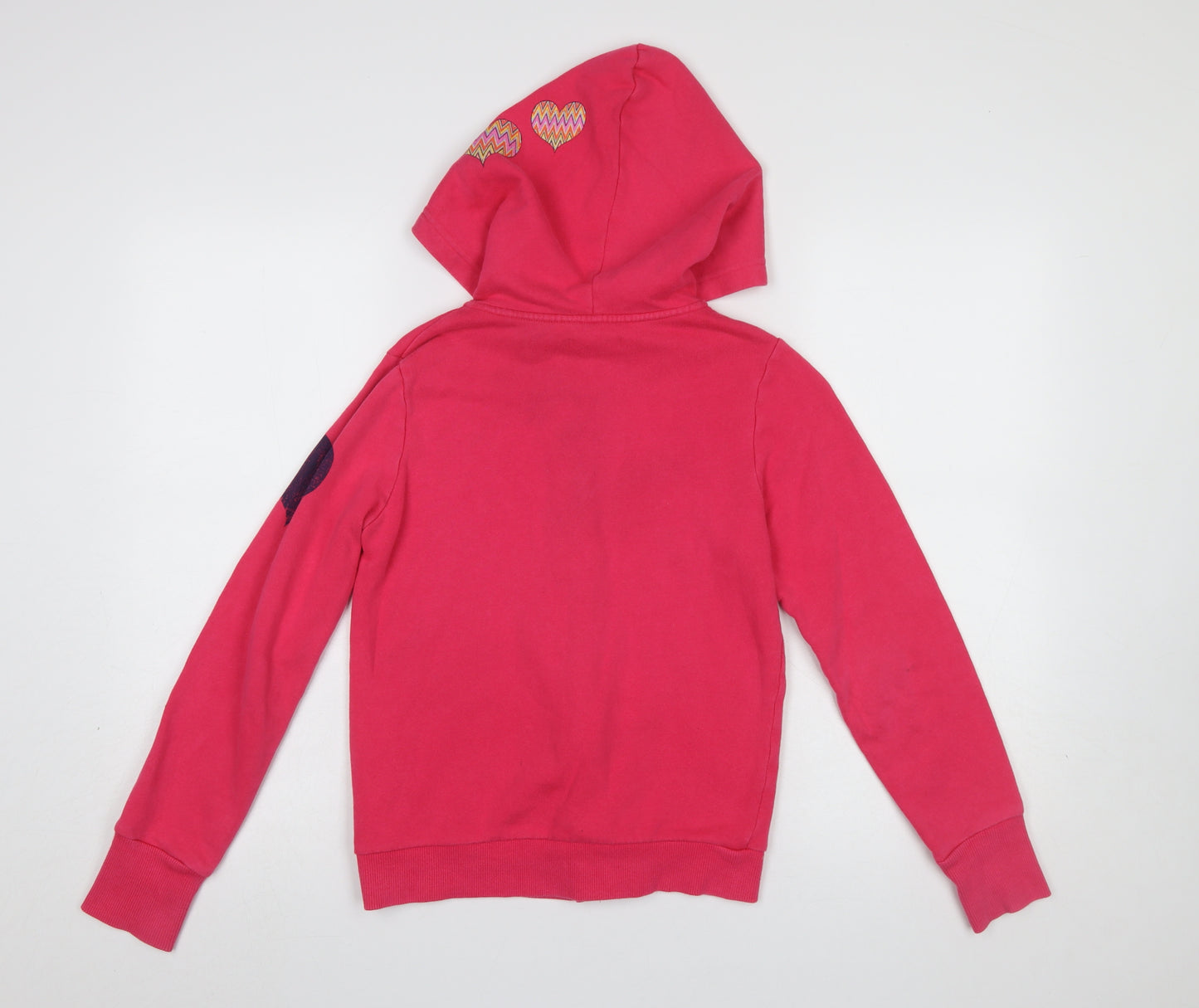 GAP Girls Pink Full Zip Logo Hoodie XL 12-13 Years Cotton Blend