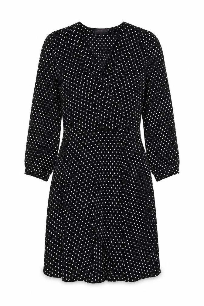 Circus Womens Black Heart Print V-Neck Wrap Dress Size 12