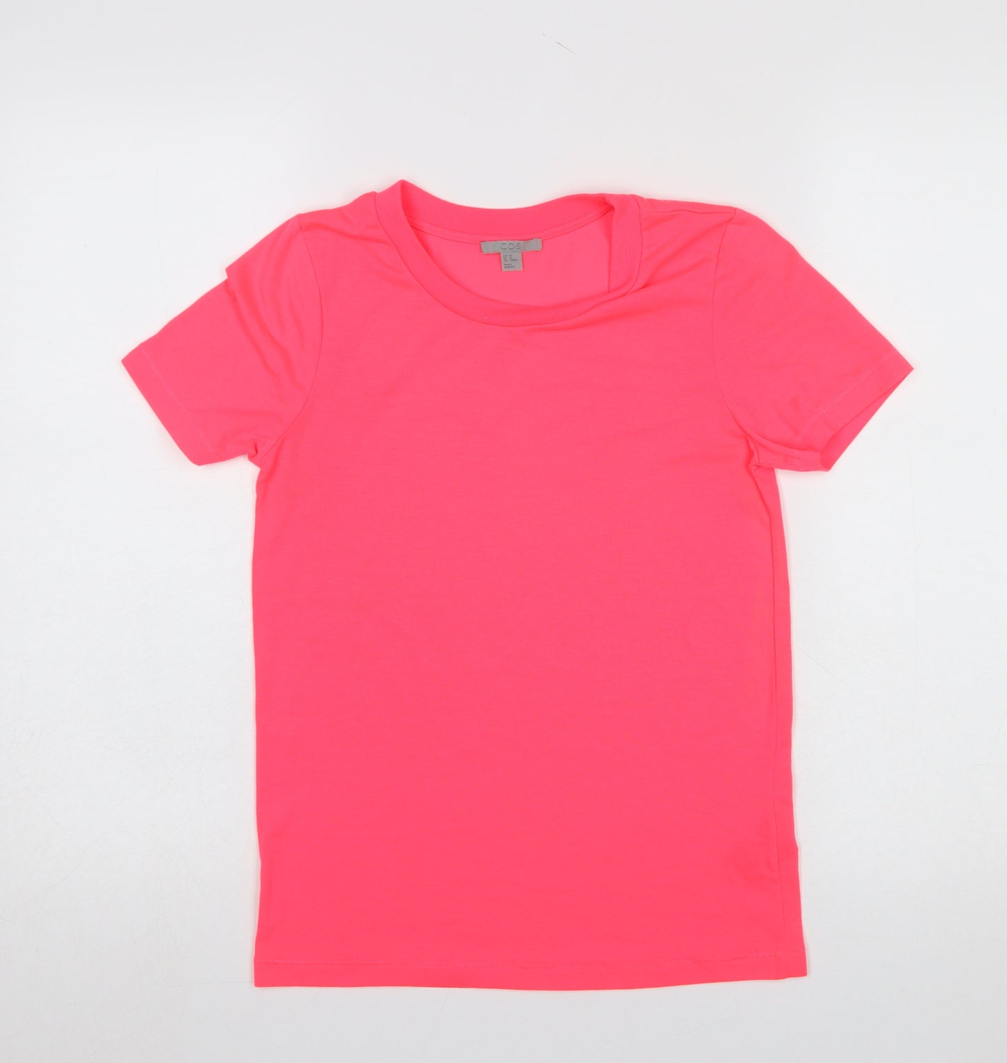 COS Women’s Pink XS Basic Short Sleeve Crew Neck T-Shirt