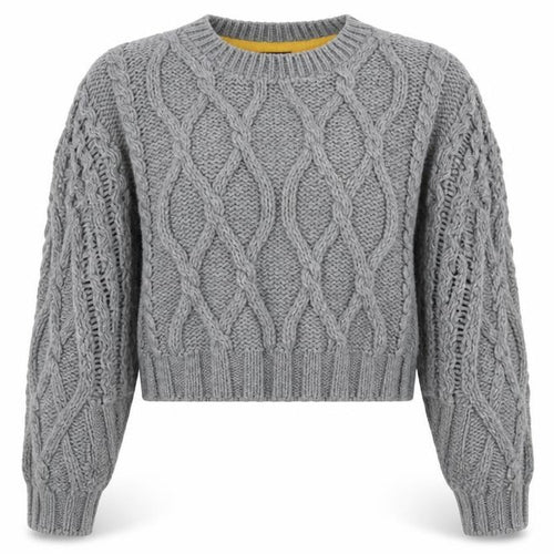 Topshop Women’s Grey Chunky Cable Knit Jumper Size 12
