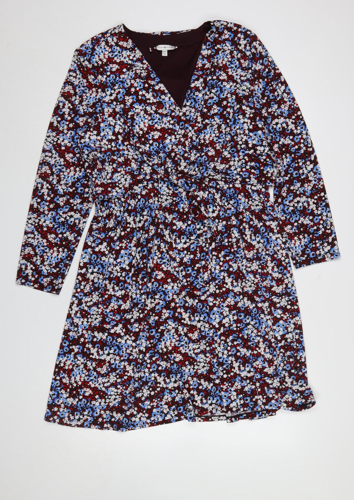 Tommy Hilfiger Women's Multicoloured Floral Wrap Dress UK 14