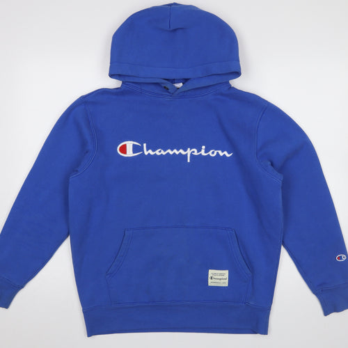 Champion Women’s Blue Pullover Hoodie Size L Cotton Blend Casual
