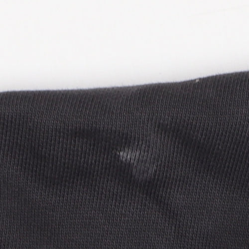 Zara Women Black Medium Cardigan Sweatshirt Button Closure Cotton Blend