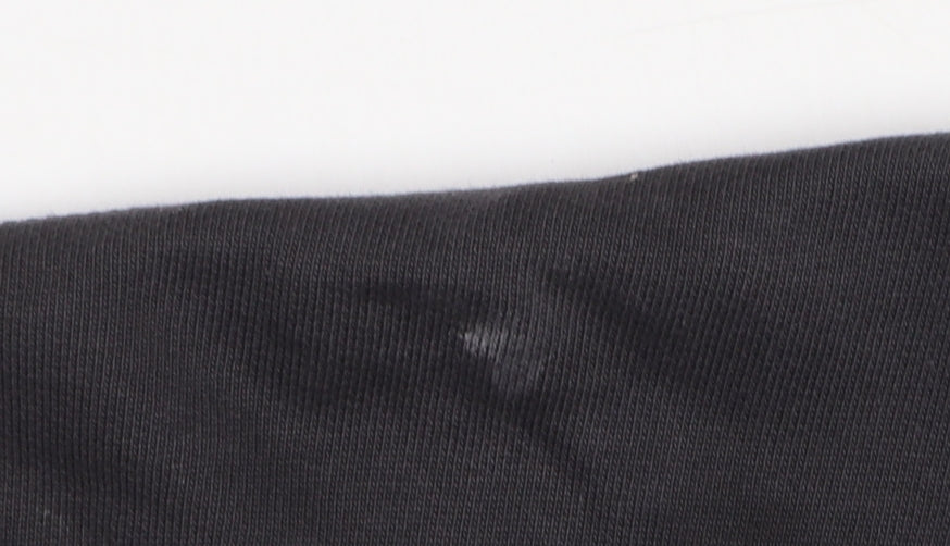 Zara Women Black Medium Cardigan Sweatshirt Button Closure Cotton Blend