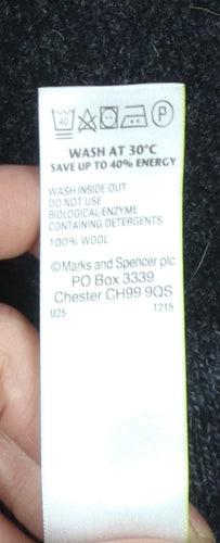 Marks and Spencer Men's Grey Wool Half Zip Jumper Medium