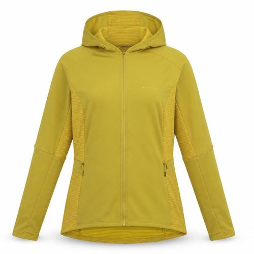 Decathlon Women Yellow Full Zip Hooded Sweatshirt XL