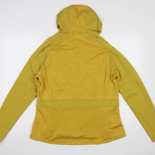 Decathlon Women Yellow Full Zip Hooded Sweatshirt XL