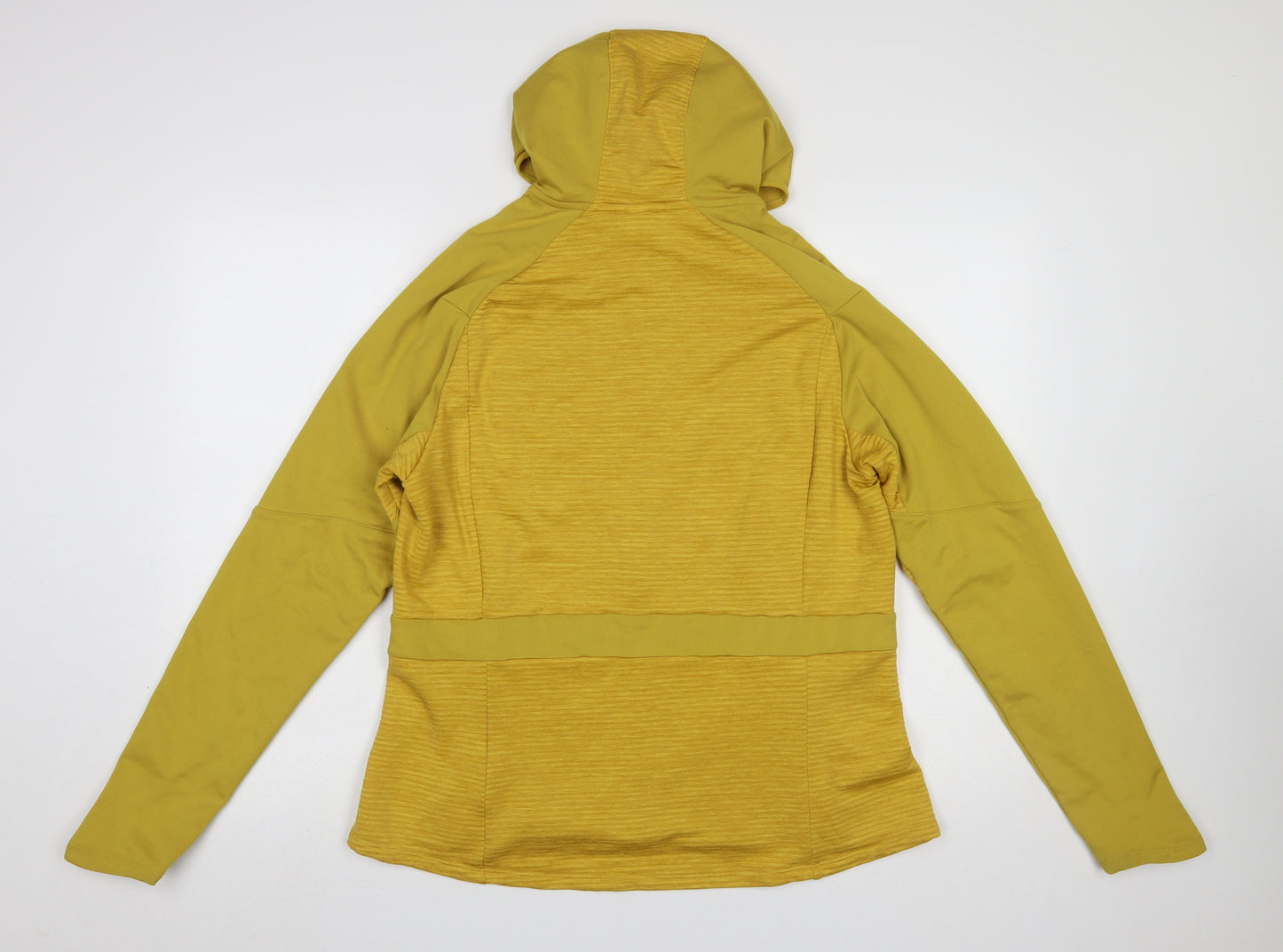 Decathlon Women Yellow Full Zip Hooded Sweatshirt XL