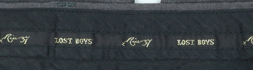 Lost Boys Men's Black Wool Blend Dress Trousers 34L Classic Fit