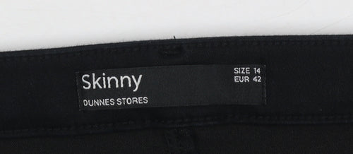 Dunnes Stores Women Black Size 14 Skinny Mid Rise Stretch Jeans
