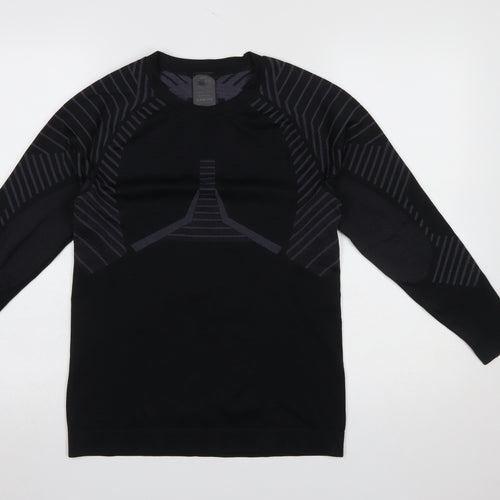 Crivit Women's Black Long Sleeve Seamless Performance Top Size 16/18