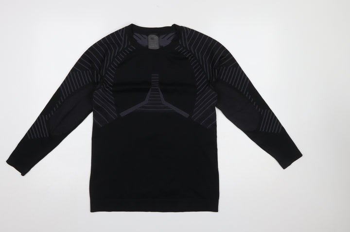 Crivit Women's Black Long Sleeve Seamless Performance Top Size 16/18