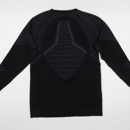 Crivit Women's Black Long Sleeve Seamless Performance Top Size 16/18