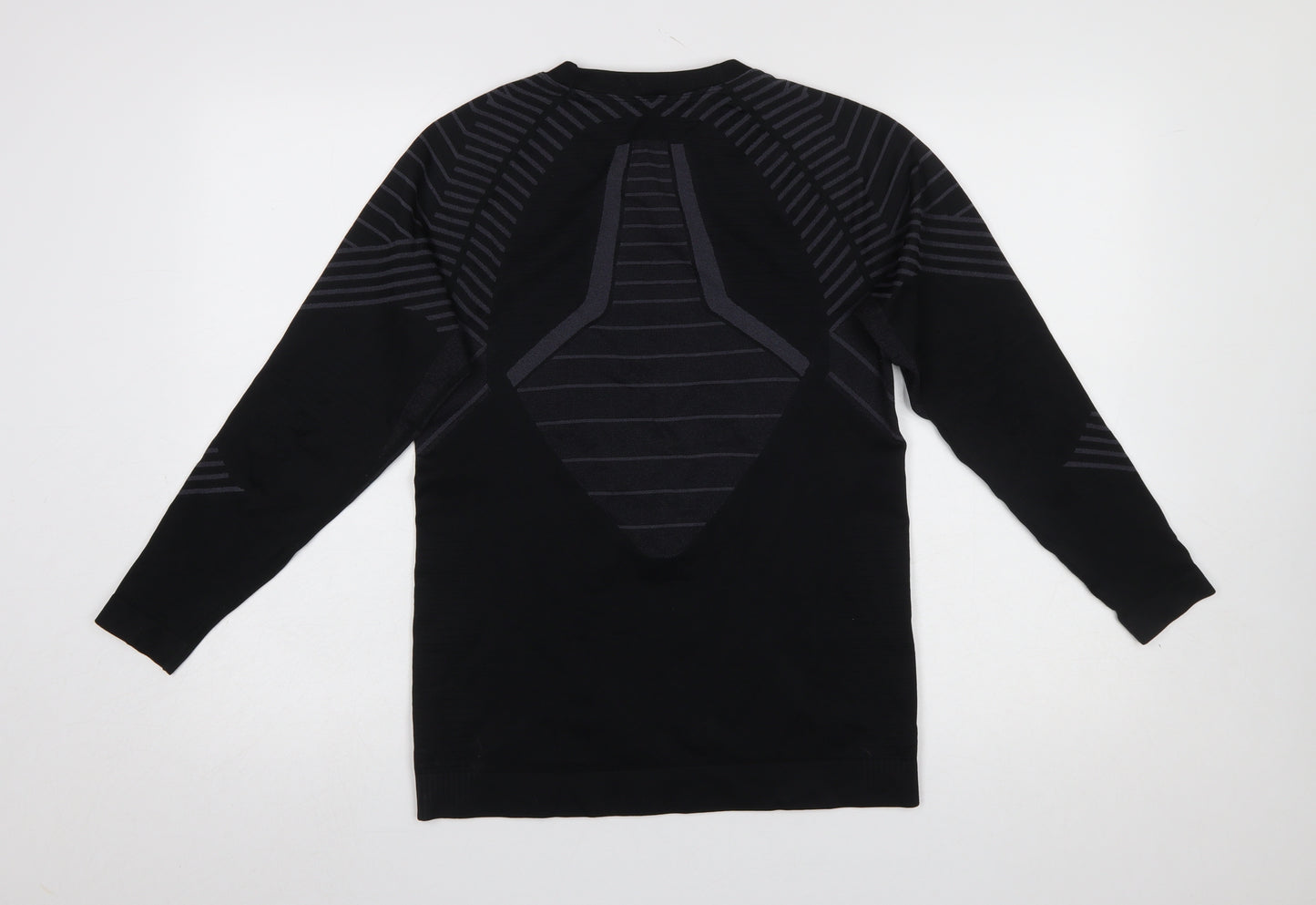 Crivit Women's Black Long Sleeve Seamless Performance Top Size 16/18