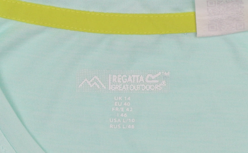 Regatta Womens Green Quick Dry Short Sleeve T-Shirt Size 14