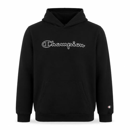 Champion Boys Black Pullover Hoodie X-Large 13-14 Years Cotton Blend Logo
