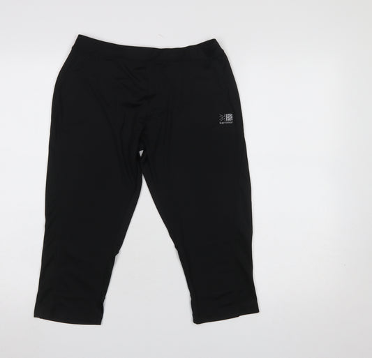 Karrimor Women Black Size 16 Cropped Running Trousers