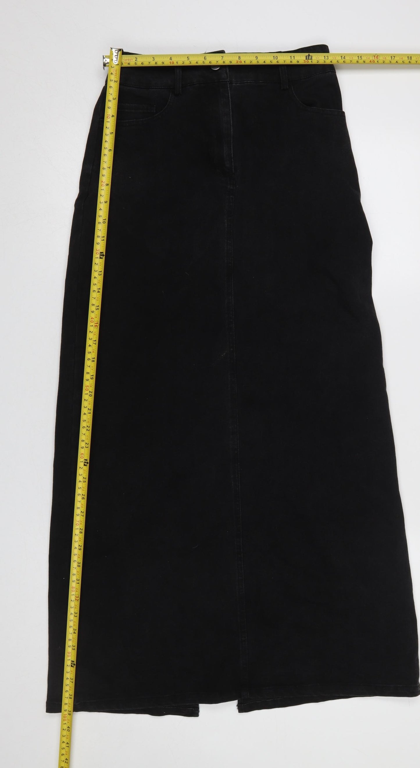 Vero Moda Women’s Black Long Denim High Waist Skirt XS