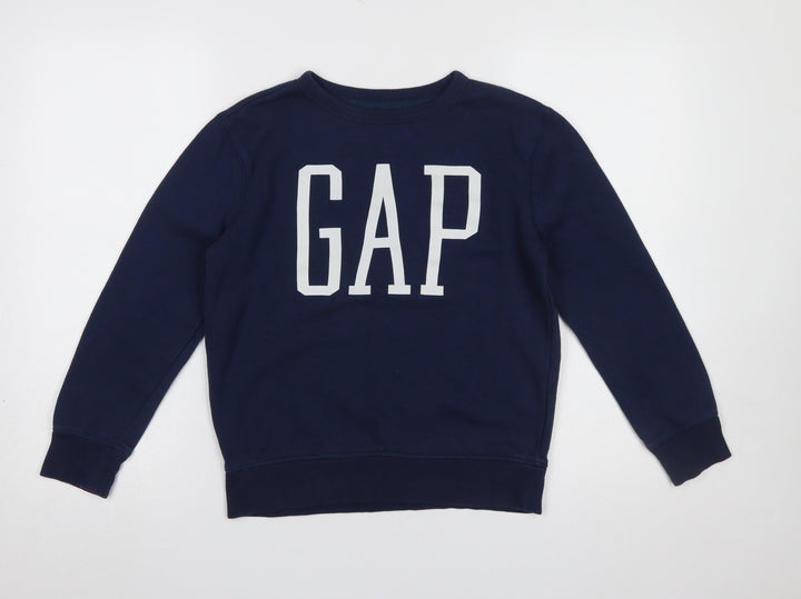 GAP Kids Girls Blue Logo Pullover Sweatshirt Size 10-11 Years