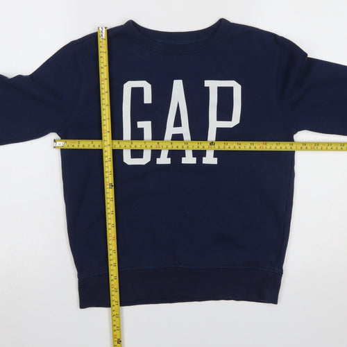 GAP Kids Girls Blue Logo Pullover Sweatshirt Size 10-11 Years