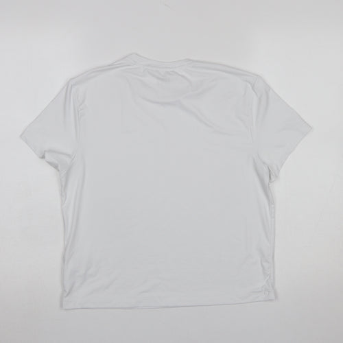 Gym+Coffee Women White S Short Sleeve Active T-Shirt