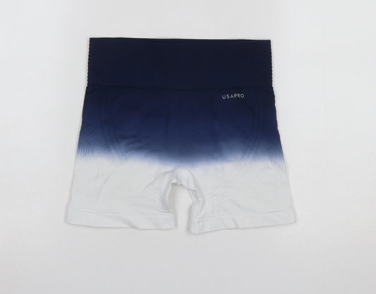 USA Pro Women's Blue Ombre Seamless Biker Shorts Size 10