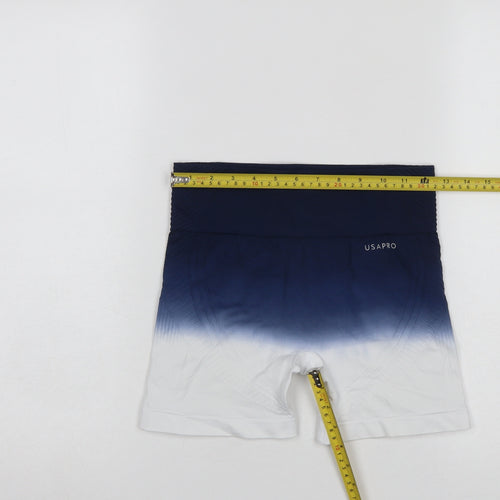 USA Pro Women's Blue Ombre Seamless Biker Shorts Size 10