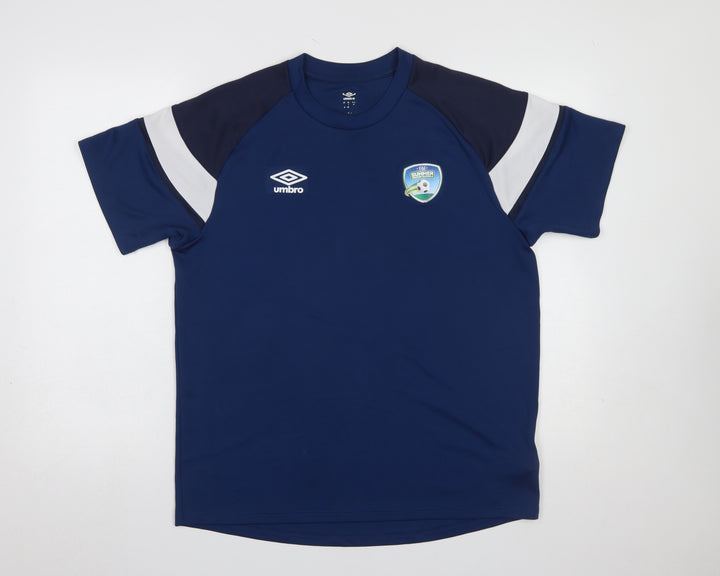 Umbro Men's Blue Football Training T-Shirt Size L Short Sleeve