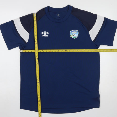 Umbro Men's Blue Football Training T-Shirt Size L Short Sleeve