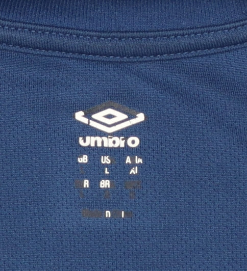 Umbro Men's Blue Football Training T-Shirt Size L Short Sleeve