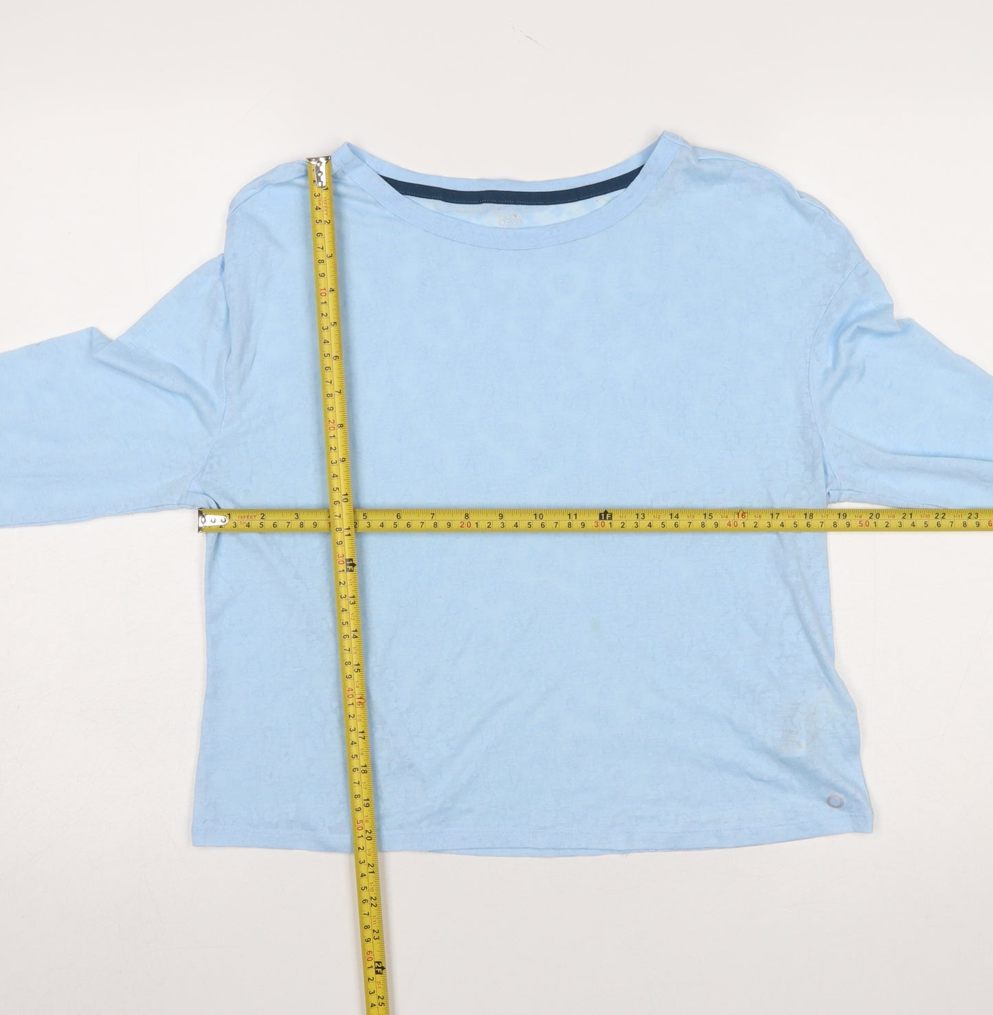Marks and Spencer Womens Blue Long Sleeve Basic T-Shirt Size 14