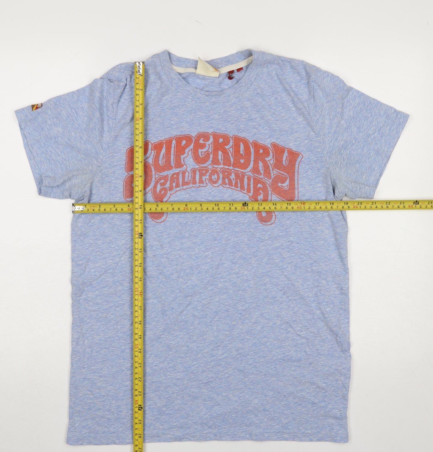 Superdry Men Blue California Graphic Crew Neck T-Shirt Size M