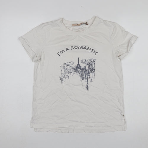 Rue de Femme Women's White XS Romantic Paris Graphic T-Shirt