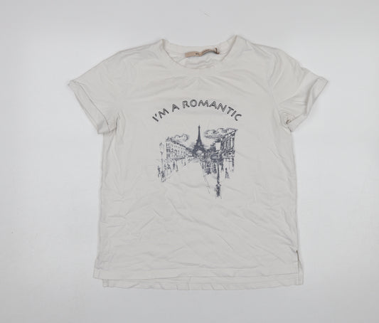 Rue de Femme Women's White XS Romantic Paris Graphic T-Shirt